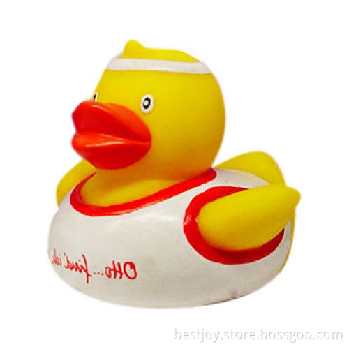 Promotional Rubber Duck in Basketball Uniform, Ideal for Premiums